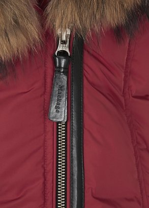 Mackage Akiva red fur trimmed shell jacket
