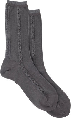 Antipast Delicate Fringe Mid-Calf Socks