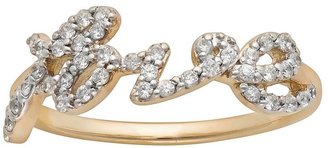 JLO by Jennifer Lopez Jlove by 10k gold 1/4-ct. t.w. diamond "love" ring