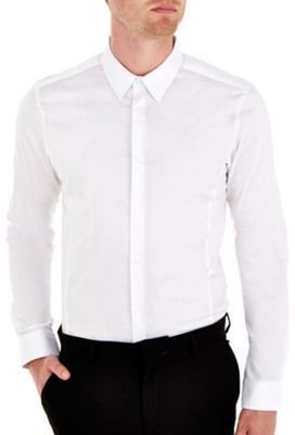 Burton White stretch skinny fit shirt