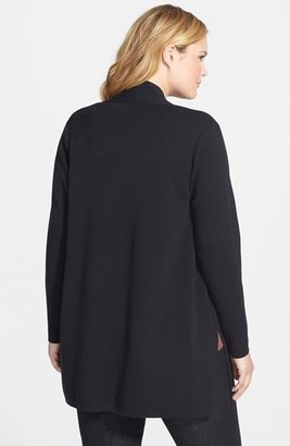 Eileen Fisher Wool Crepe Jersey Cardigan (Plus Size)