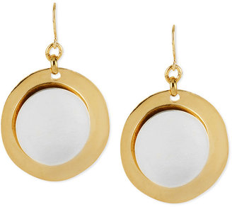 Robert Lee Morris Soho Earrings, Gold-Tone Layered Circle Drop Earrings