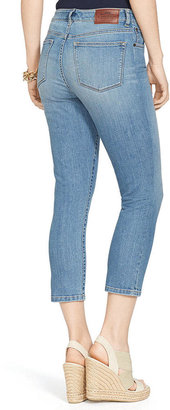 Lauren Ralph Lauren Super-Stretch Classic Straight Cropped Perry-Wash Jean