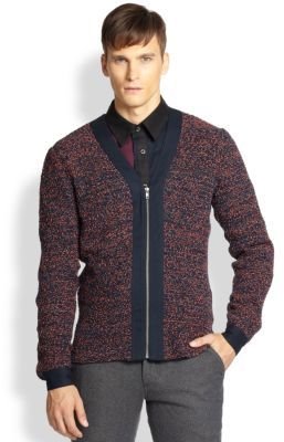 Richard Chai Combo Zip-Front Sweater