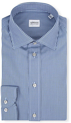 Armani Collezioni Striped modern-fit single-cuff shirt - for Men