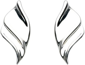 Kit Heath Sterling silver twisted scoop earrings