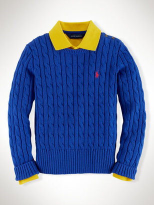 Ralph Lauren Cable-Knit Cotton Pullover