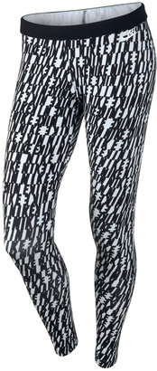 Nike Leg- A -See Legging Black White Print - Womens Clothing