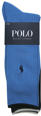 Polo Ralph Lauren 2 Pack Tipped Fashion Socks