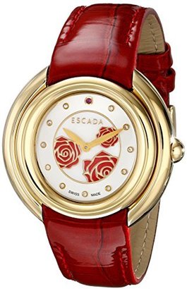 Escada Women's IWW-E2460092 Ivory Analog Display Swiss Quartz Red Watch