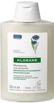 Klorane Centaury Shampoo for Grey/White Hair, 200ml
