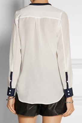 Karl Lagerfeld Paris Vastels two-tone silk crepe de chine blouse