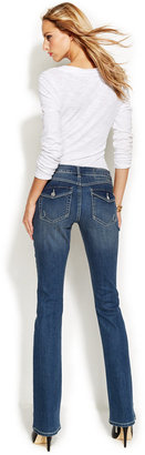 INC International Concepts Petite Bootcut Jeans, Medium Wash