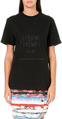 Opening Ceremony Logo-embroidered cotton-jersey t-shirt