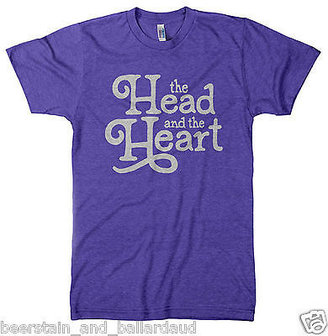 American Apparel The Head and The Heart T-shirt Orchid Color NEW Sub Pop All Sizes!