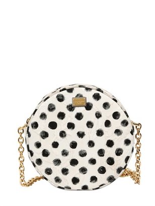 Dolce & Gabbana Glam Polka Dot Cotton & Silk Brocade Bag