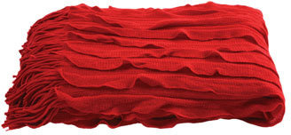 Kas Ripple Throw in Red 130x170cm