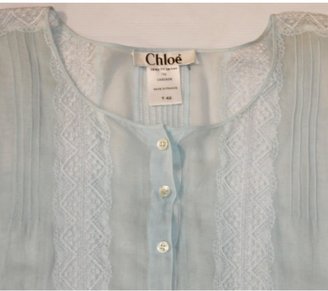 Chloé Blue Cotton Top