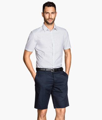 H&M Short-sleeved Shirt Easy iron - Light blue