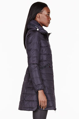 Moncler Navy quilted down Flamme coat
