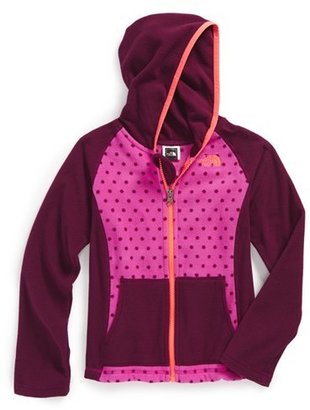 The North Face 'Glacier' Full Zip Hoodie (Little Girls)