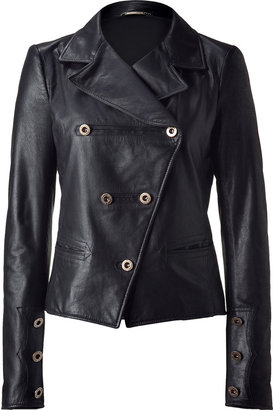 Roberto Cavalli Black Leather Jacket