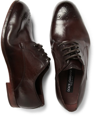 Dolce & Gabbana Washed-Leather Brogues