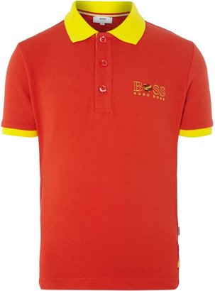 HUGO BOSS Kids Spain football colours polo shirt
