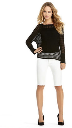 Rachel Roy Drapey Lace Bell Pullover