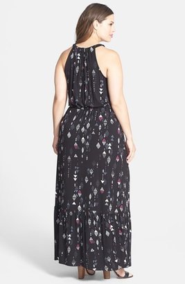 Sejour Cutaway Shoulder Jersey Maxi Dress (Plus Size)
