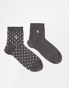 Jack Wills 2-Pack Ankle Sock - Grey