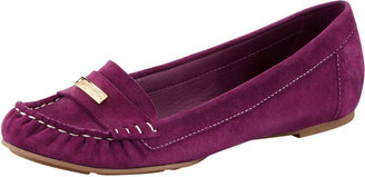 Kate Spade suede moccasin driver, amethyst