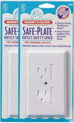 Mommys Helper Mommy's Helper Safe Plate for Electric Outlet - with Single Center Screw [Baby Product]