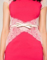 Lipsy Paper Dolls Lace Panel Bodycon Dress