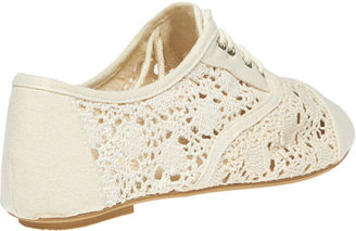 Wet Seal Crochet Lace-Up OXfords