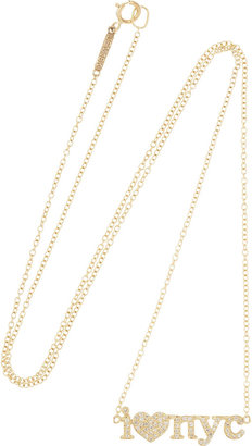 Jennifer Meyer I Heart NYC 18-karat gold diamond necklace