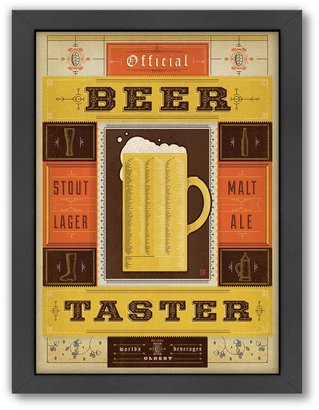 Americanflat Anderson Design Group ''Official Beer Taster'' Framed Wall Art