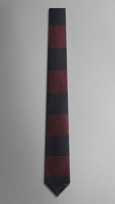 Burberry Stripe Wool Silk Tie