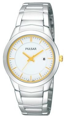 Pulsar Ladies stainless steel round dial watch