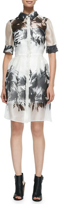 Milly Floral Mirage Printed Shirtdress