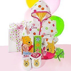 The Baby Gift Basket Company Winnie The Pooh Bath Gift Set for Girls by Baby Gift Basket