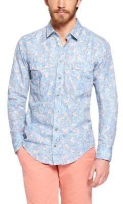 HUGO BOSS 'EddaieE' - Slim Fit, Cotton Floral Print Button Down Shirt