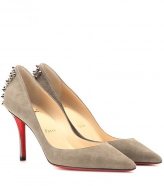 Christian Louboutin Zappa 85 Embellished Suede Pumps