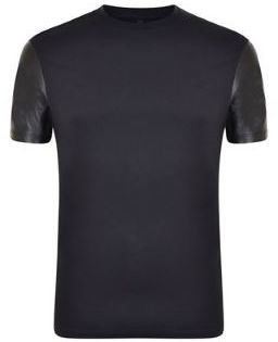 Neil Barrett Faux Leather Sleeves T Shirt