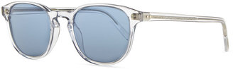 Oliver Peoples Plastic Square Sunglasses, Clear/Blue