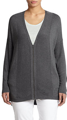 Eileen Fisher Eileen Fisher, Sizes 14-24 Jersey Zip-Front Sweater
