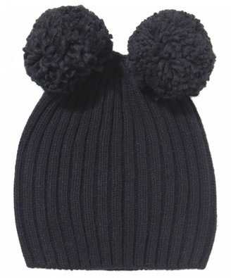 Helene Berman Double Knit Pom Pom Hat