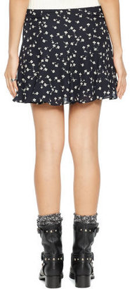 Polo Ralph Lauren Silk Ruffled Miniskirt