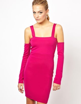 Boulee Long Sleeved Bodycon Dress with Cut Out Detail