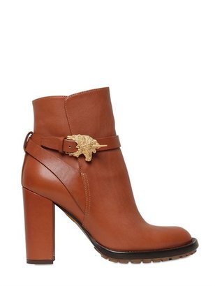 Valentino 100mm Leather Ankle Boots